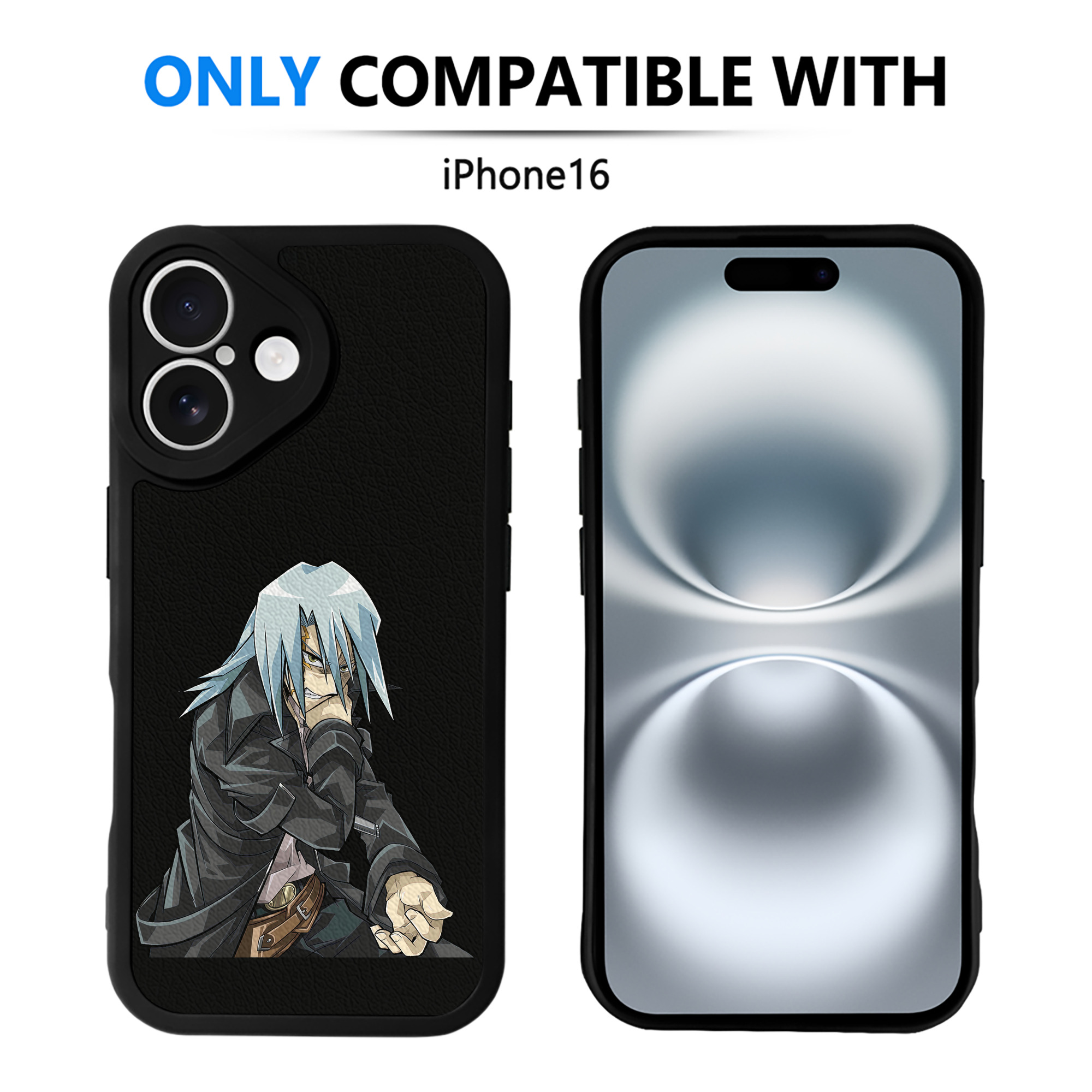 （画像用） 遊☆戯☆王 Yu-Gi-Oh! 【iPhone 16シリーズ対応】シリコンスマホケース（レザー調） 材質：シリコン